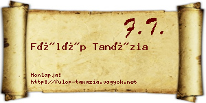 Fülöp Tanázia névjegykártya